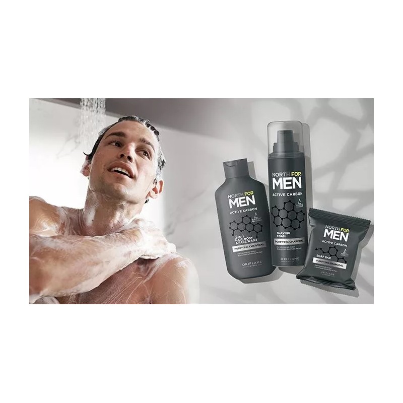 Oriflame Set De Cuidado Para Caballero Carbón Activo North For