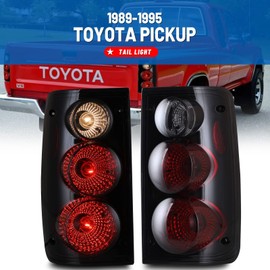 Tail Lights compatible for Toyota Pickup 1989-1995 Rear Lamps Assembly Driver Passenger Replacement Set Smoke