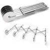 5 Wheels Stainless Steel Dough Cutter, Adjustable Dough Cutter for