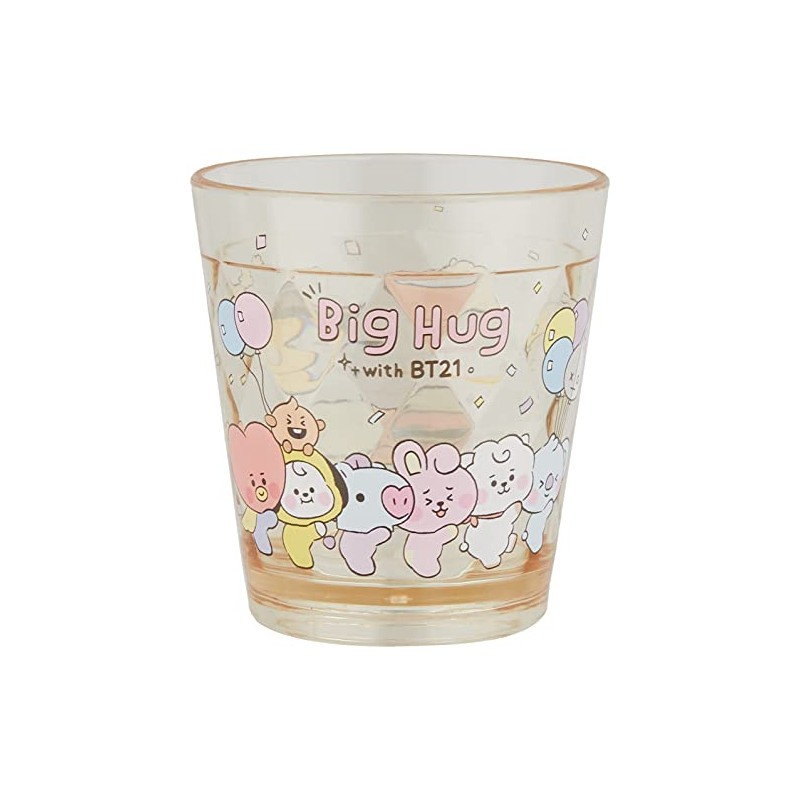 K Company BT21 BT-CCL2-YL Sparkling Clear Cup 2 Yellow 9.1