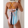 B2prity Women's One Piece Swimsuits Tummy Control Front Cross Bathing
