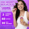 XIAAN Calcium Citrate Gummies 1200mg Calcium Gummies for Women &