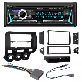 Jensen Single DIN In-Dash Car Stereo AM/FM Radio kit for 2007-2008 Honda FIT