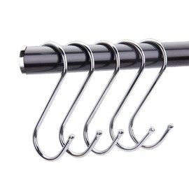 S Hooks-Heavy-duty Stainless Steel Hook , Gardening Tools for Plants, Silver Hanging Hooks Installation Hardware Designed for Any Kitchen (S, 20 Pcs)