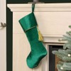 Dibor Christmas Stocking Green Velvet - Opulent Festive Xmas Gift