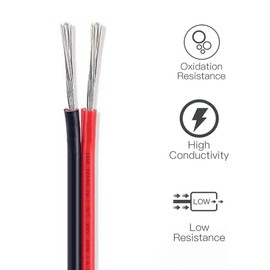 Dobertry RV Light Extension Cable Wire Cord for Led Interior Light Bar Strip Lights, 66ft 22awg Wires for RV Camper Motorhome Travel Trailer Cargo Van Cabinet Ceiling Dome Awning Porch underglow Light