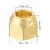 PATIKIL 1/2 SAE Thread Brass Flare Nut, 4 Pack 45