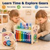 4-in-1 Wooden Hammering Toy with Xylophone, Clock and Gears, Ages