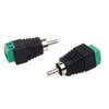 2PCS RCA Cable Audio Adapter Male Plug to AV Screw