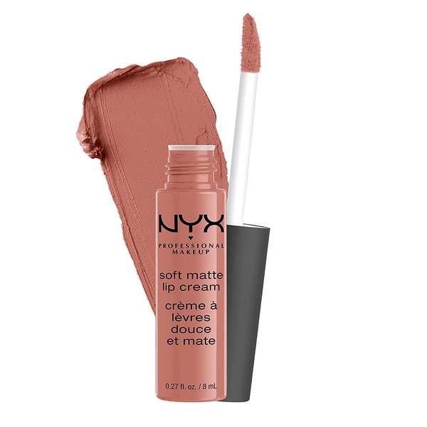 NYX PROFESSIONAL MAKEUP Soft Matte Lip Cream, Lightweight Liquid Lipstick - San Francisco (Peachy Brown Nude)