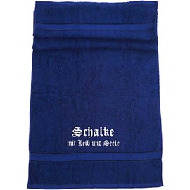 ShirtShop-Saar Schalke Family Bath Towel with Body and Soul Dark Blue