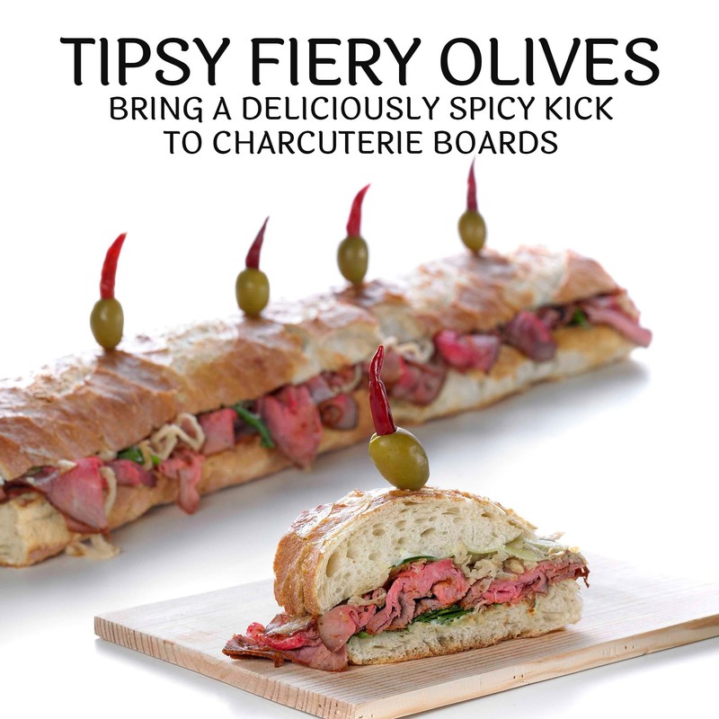 Sable and Rosenfeld Tipsy Fiery Olives, 5.0 Ounce (Pack of