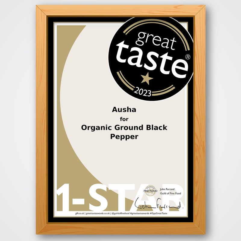 Ausha Organic Ground Black Pepper 200g - Coarse | Winner