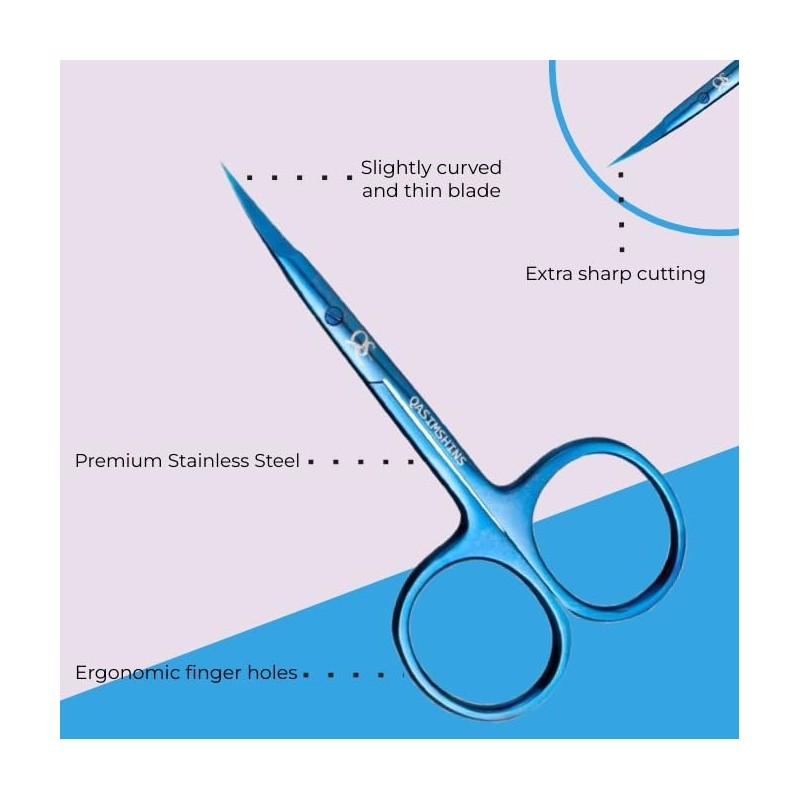Cuticle Scissors with Curved Tip, Stainless Steel Cuticle Scissors Extra