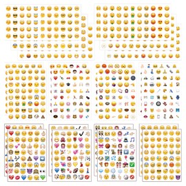 22 Sheets Smiley Stickers, Smiley Stickers, Funny Emoji Stickers, Notebook Decoration, Emoticon Stickers, Incentive Stickers for Children, Emoji Stickers for Teachers, Notebook Decorations