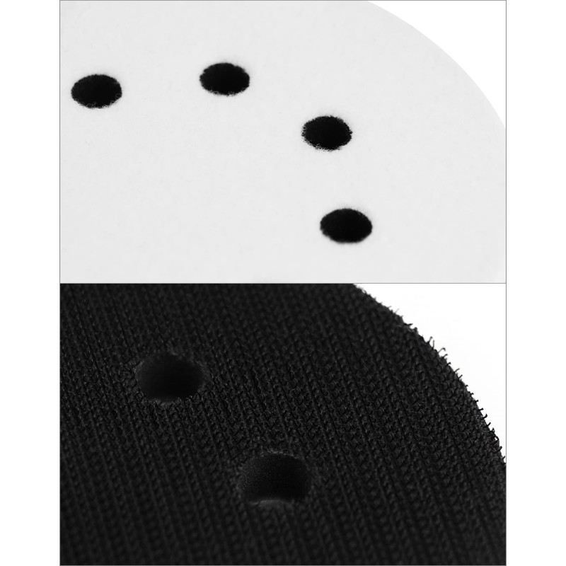 QWORK® 2PCS Soft Sponge Interface Pad for Eccentric Sanders, 125mm