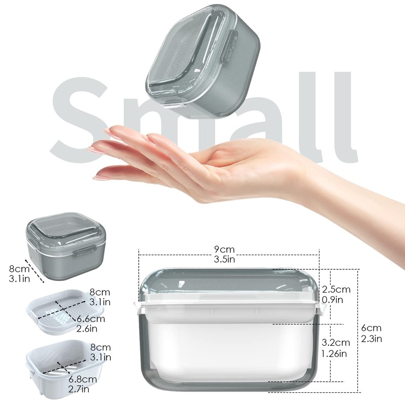 ARGOMAX Denture Case, Denture Cup for Soaking Dentures(Not Leak-Proof), Thorough