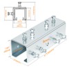 U Shaped Strut Channel Connector Extend Bracket Versatile Splice Extender
