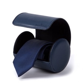 Necktie Storage Tie Case Magnet Storage Box, Cylindrical, Blue