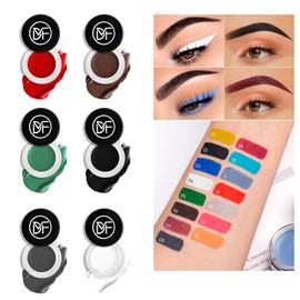 DuralineMakeupFixer Eyeliner Gel Set,Long Lasting Waterproof Gel Eyeliner,High-Intensity Pigments Smudge-Proof Eye Liner Makeup With 5.51 IN Long Eyeliner Brush Water-Resistant Cream Eyeliner Gel 5G-Black