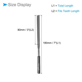 CoCud Flat Needle File, 5mm Shank Size 180mm Total Length, Steel Rasps Files with Nonslip Handle - (Applications: for Workshops), 10-Pieces