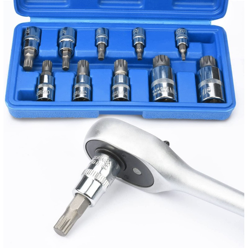 Noosverl Multi-Tooth Socket Spanner Set 1/2 M4 / M5 /