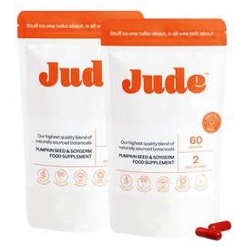 Jude Bladder Control Tablets As Seen On Dragons Den, Daily Supplement, Reduce Leaks, Relieve Need-to-Go Urgency, Improve Sleep, Overactive Bladder Tablets, 120 Capsules