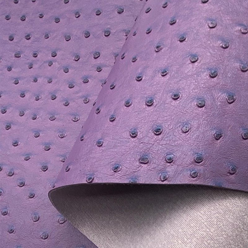 12x54 Inch Purple Ostrich Faux Leather for Upholstery Decoration,Embossed Textured