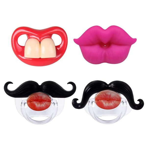 Funny Baby Pacifiers,Funny Pacifiers 0-18 Months for Boys and Girls,Mustache