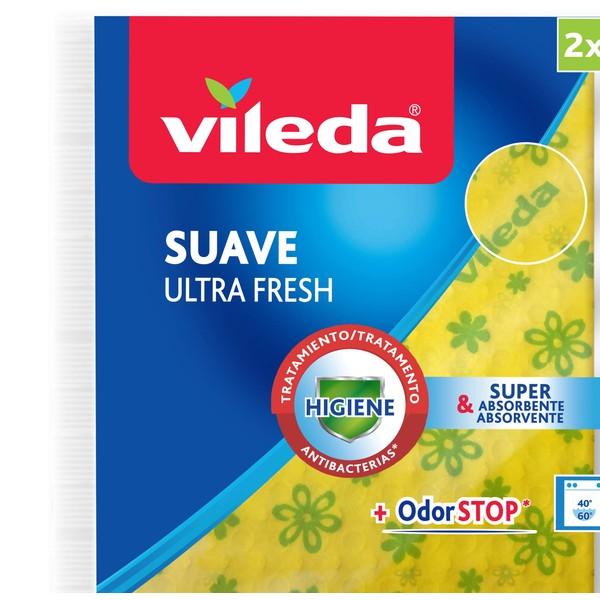 Vileda — Set of 2 UltraFresh Soft Wipes with Antibacterial