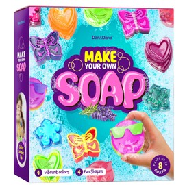 Juego de fabricación de jabón para niños, proyecto científico de baño, regalo para niños y niñas de 6 a 12 años, juegos de manualidades para actividades en interiores, haz tu propio jabón de Dan&Darci