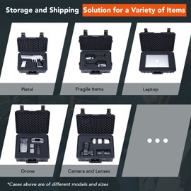 Lykus HC-3310 Waterproof Hard Case with Customizable Foam Insert, Interior Size 12.99x8.27x5.31 in, Suitable for pistol,camera,lens,drone,mic,flashlight,telescope,action cam,electronics,tools,and more