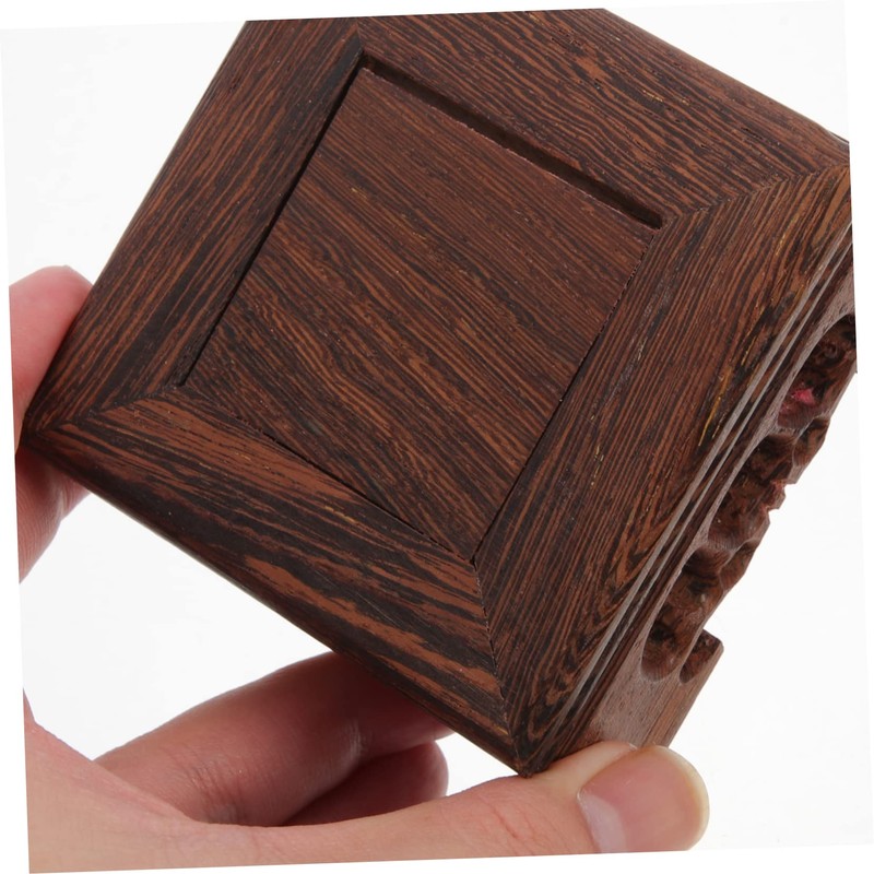 FUNOMOCYA Luxury Ornament Base Wooden Stand for Tall Vase Teapot
