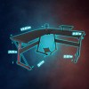 napfox L Shaped 51" Computer Desk Gaming Desk E-sports Table