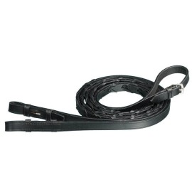 PREMIUM English Saddle Horse 54" X 5/8" Laced Leather Bridle Reins Black or Brown Reins - BLACK