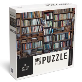 Lantern Press 1000 Piece Jigsaw Puzzle, Old Wooden Bookcase with Many Books, Photography
