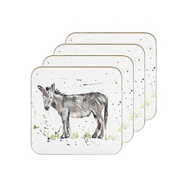 The Leonardo Collection Donkey Wood Coaster Set of 4