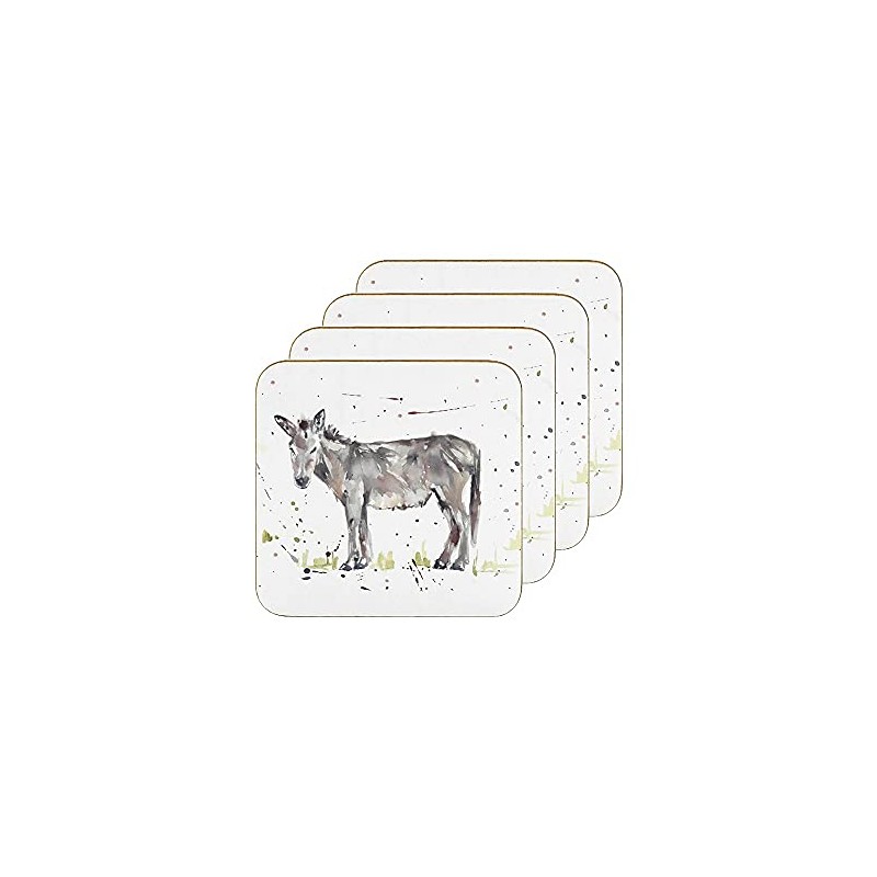 The Leonardo Collection Donkey Wood Coaster Set of 4
