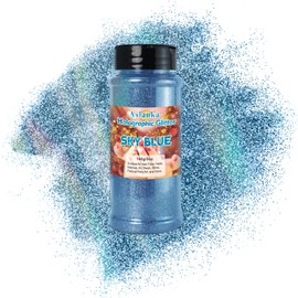 Aslanka 140g Holographic Glitter Powder, Sky Blue Glitter Powder, Glitter Powder Colourful Rainbow, Manicure, Epoxy Resin, Eyeshadow, Face, Crafts, DIY