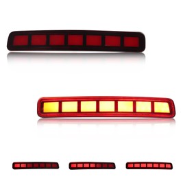 DYNVEX Can-bus Design Sequential Rear Bumper Reflectors Brake Tail Lights for 2012-2017 Toyo-ta Prius V & 2014-2016 Scion tC, 【Newly Modern Upgrade】 Red Lens Red LED DRL Turn Signal Lights, 2PCS