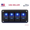 STX Rocker Toggle Switch 4 Gang Switch Panel Waterproof Boat