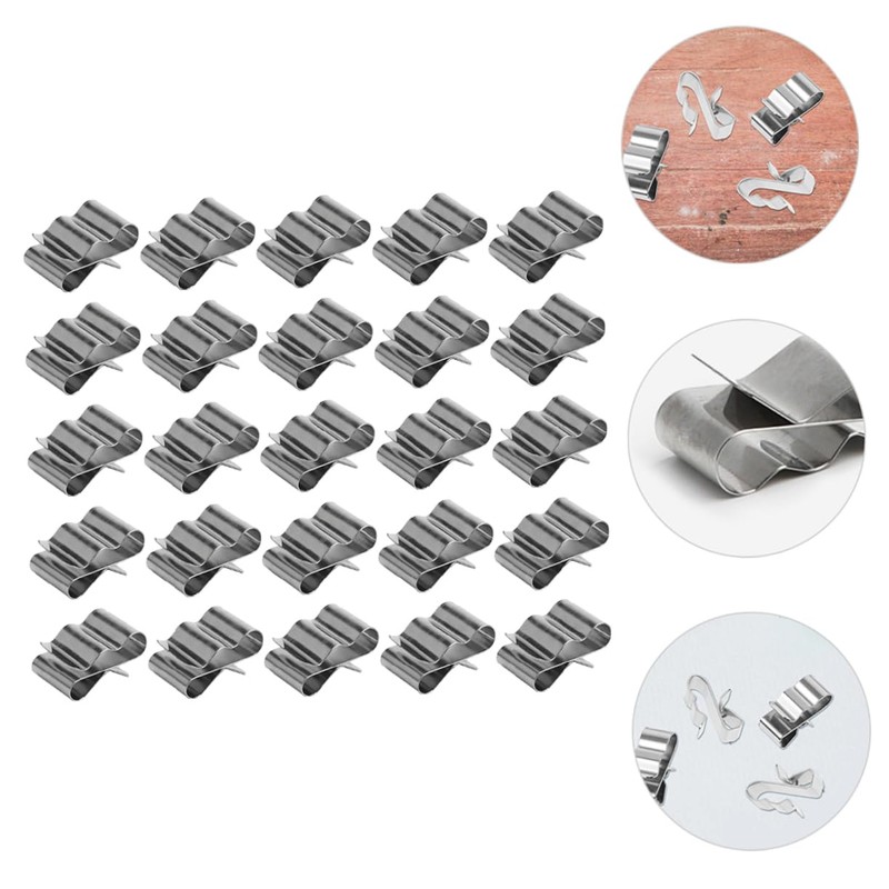 iplusmile Lar Panel Cable Clamp 50pcs Stainless Cable Clamps White