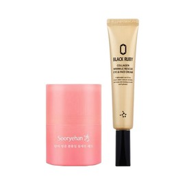 Sooryehan Wrinkle Volume Up Lip Serin Red 15ml + Black Ruby Collagen Eye Cream 30ml / 수려한 링클 볼륨업 립세린 레드 15ml + 블랙루비 콜라겐 아이크림 30ml