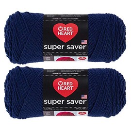 Bulk Buy: Red Heart Super Saver (2-Pack) (Soft Navy, 7 oz Each Skein)
