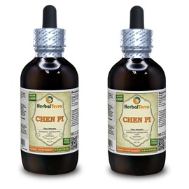 Chen Pi, Tangerine (Citrus Reticulata) Tincture, Dried Peel Liquid Extract (Brand Name: HerbalTerra, Proudly Made in USA) 2x4 fl.oz (2x120 ml)