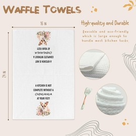 BONETAT Chihuahua Dog Kitchen Towels and Decorative Hand Towels, Chihuahua Gifts for Women, Chihuahua Dog Decorative Hand Towels for Kitchen, Fun Kitchen Towels and Chihuahua Gifts