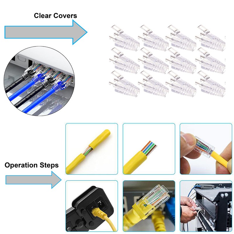 MAYLINE RJ45 Cat5 Cat5e Cat6 Crimp Tool Kit Pass Through