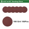 X AUTOHAUX 100 Pcs Round Sandpaper 100 Grit Hook and