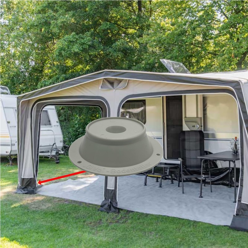 Norskskin Ground Plate for Hurricane Supports in Awning Camping Tent