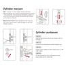 Profile Cylinder Double Cylinder Lock Cylinder 30/30 Metal Silver Knob